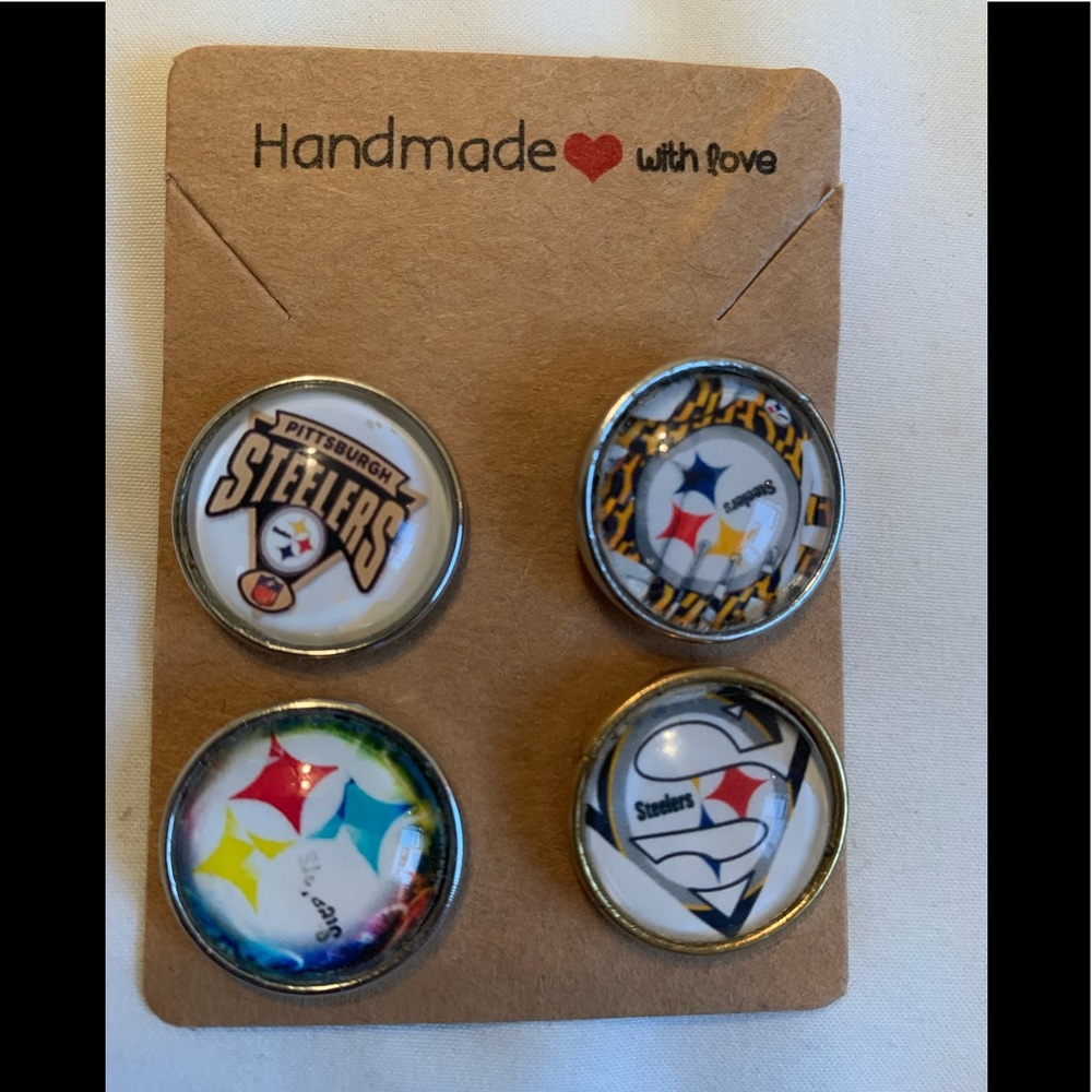 COPY - 4 Steeler ginger snap 18/20mm buttons for …